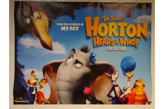 DR SEUSS' HORTON HEARS A WHO (2008) - ANIMATION / ADVENTURE / COMEDY - UK  QUAD FILM / MOVIE POSTE