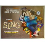 SING (2016) - ADVANCE DESIGN - ANIMATION / COMEDY / FAMILY - UK QUAD FILM / MOVIE POSTER - ROLLED AS