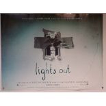 LIGHTS OUT (2016) - ADVANCE POSTER - DRAMA / HORROR / MYSTERY - UK QUAD FILM / MOVIE POSTER - ROLLED