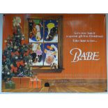 BABE (1995) - CHRISTMAS VERSION - ANIMATION / COMEDY / DRAMA / FAMILY - JAMES CROMWELL - UK QUAD