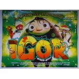 IGOR (2008) - ANIMATION / COMEDY / FAMILY - UK QUAD FILM / MOVIE POSTER - ROLLED AS ISSUED