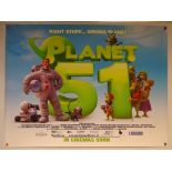 PLANET 51 (2009) - ANIMATION / ADVENTURE / COMEDY - UK QUAD FILM / MOVIE POSTER - ROLLED AS ISSUED