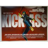 KICK ASS (2010) - ACTION / COMEDY - AARON TAYLOR-JOHNSON / NICOLAS CAGE - UK QUAD FILM / MOVIE