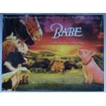 BABE (1995) - ANIMATION / COMEDY / DRAMA / FAMILY - JAMES CROMWELL - UK QUAD FILM / MOVIE POSTER -