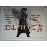 BLADE II (2002) - ACTION / ADVENTURE / FANTASY - WESLEY SNIPES - UK QUAD FILM / MOVIE POSTER -