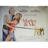 MARLEY AND ME (2008) - ROMANCE / DRAMA / COMEDY - JENNIFER ANISTON / OWEN WILSON - UK QUAD FILM /