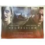 REGRESSION (2015) - CRIME / HORROR / MYSTERY - ETHAN HAWKE / EMMA WATSON - UK QUAD FILM / MOVIE