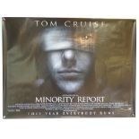 MINORITY REPORT (2002) - SCIFI / FANTASY / ACTION - TOM CRUISE / COLIN FARRELL - UK QUAD FILM /