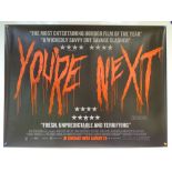 YOU'RE NEXT (2011) - ADVANCE DESIGN - THRILLER / HORROR - UK QUAD FILM / MOVIE POSTER - ROLLED AS