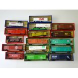 HO GAUGE MODEL RAILWAYS: A group of American Outline kit built / ready to run wagons by various
