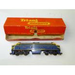 OO GAUGE MODEL RAILWAYS: A TRI-ANG (Australia) R159A double ended diesel in blue / yellow - G/VG