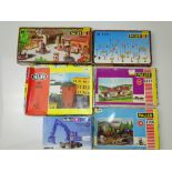 HO GAUGE MODEL RAILWAYS: A group of HO and N Gauge kits by FALLER, KIBRI and HELJAN - unbuilt,