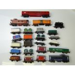 OO GAUGE MODEL RAILWAYS: A large group of TRI-ANG (Australia/New Zealand) unboxed wagons/coach