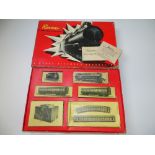 OO GAUGE MODEL RAILWAYS: An early 1950s ROVEX (pre-TRI-ANG) passenger train set - comprising early