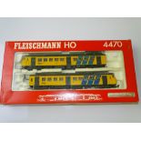 HO GAUGE MODEL RAILWAYS: A FLEISCHMANN 4470 Dutch Outline 2 car Sprinter electric multiple unit in