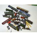 TT GAUGE MODEL RAILWAYS: A mixed group of TRI-ANG locos, rolling stock and parts for spares or