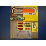 VINTAGE TOYS: A WRENN Formula 152 set 2A slot racing set- containing 3 cars and track - G in G box