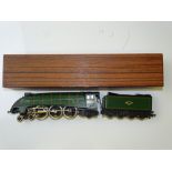 OO GAUGE MODEL RAILWAYS: A LILIPUT (TRIX) 1050 Class A4 steam locomotive in BR green 'Merlin' - G/VG