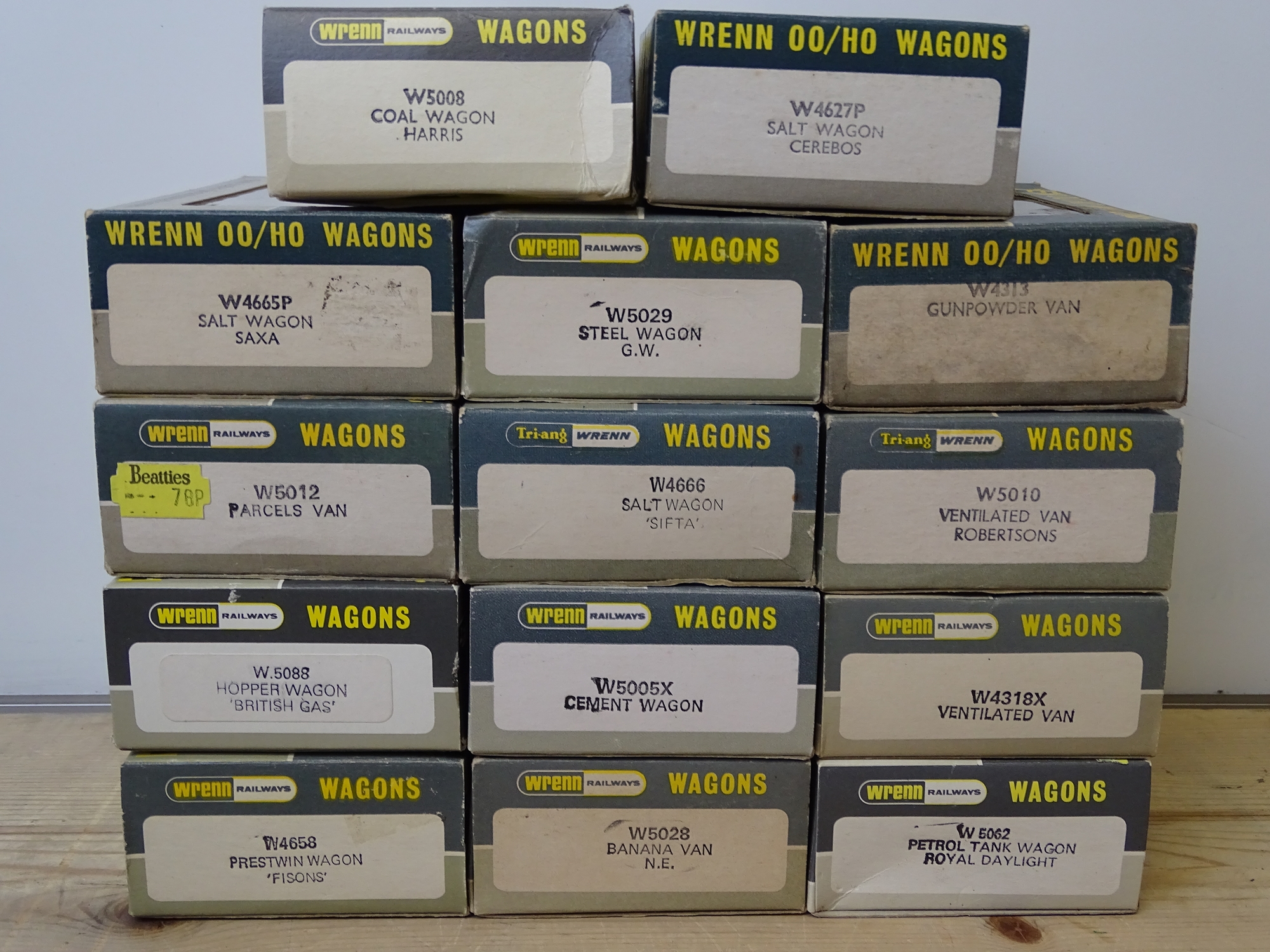 OO GAUGE MODEL RAILWAYS: A group of boxed WRENN wagons as lotted - VG/E in G/VG boxes (14) #7 - Image 2 of 2