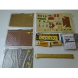 OO GAUGE MODEL RAILWAYS: A small quantity of model railway accessories and unbuilt kits to include a