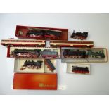 HO GAUGE MODEL RAILWAYS: A large group of diesel and steam locos by RIVAROSSI, POCHER etc - all