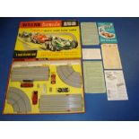 VINTAGE TOYS: A WRENN Formula 152 set 3A slot racing set- containing 2 cars and track - G in G box