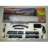 OO GAUGE MODEL RAILWAYS: A HORNBY RAILWAYS 'Coronation Scot' Passenger Train Set - G/VG in G box