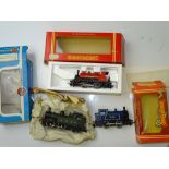 OO GAUGE MODEL RAILWAYS: A group of small tank locomotives by HORNBY and AIRFIX as lotted - G in P/G
