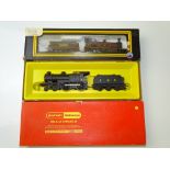 OO GAUGE MODEL RAILWAYS: A pair of HORNBY LMS steam locomotives comprising R763 Caledonian Single (