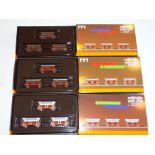 Z GAUGE MODEL RAILWAYS: A trio of MARKLIN wagon packs comprising: 82371, 82372 and 82374 - all