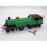 O GAUGE MODEL RAILWAYS: A HORNBY Series clockwork No. 2 4-4-4 tank locomotive repainted in a