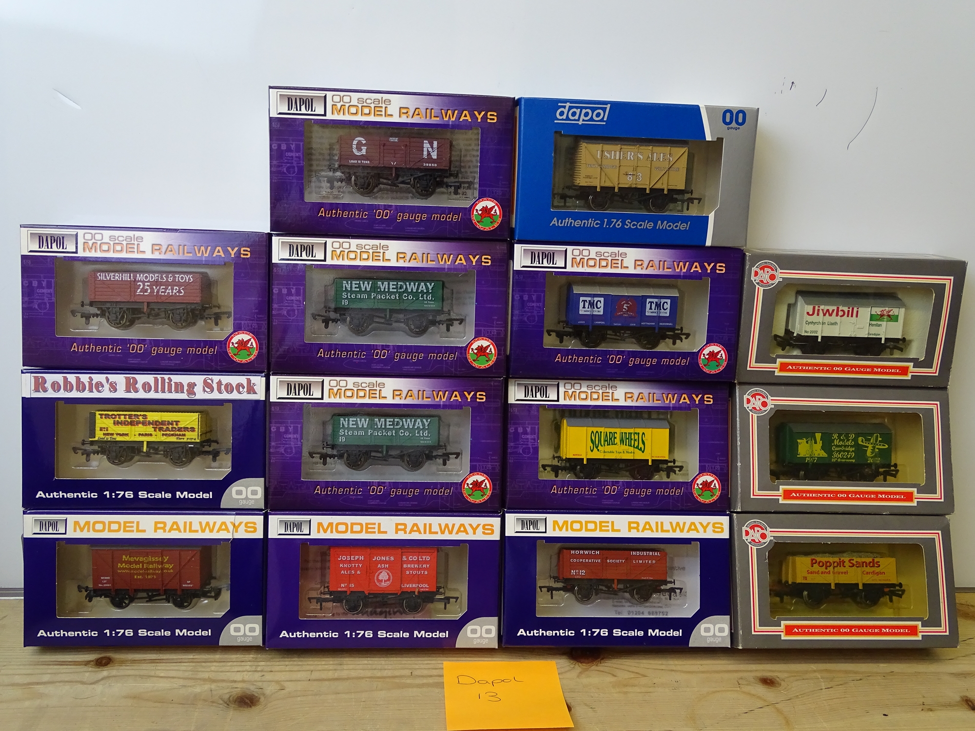 OO GAUGE MODEL RAILWAYS: A group of boxed DAPOL wagons - all limited editions as lotted - VG/E in