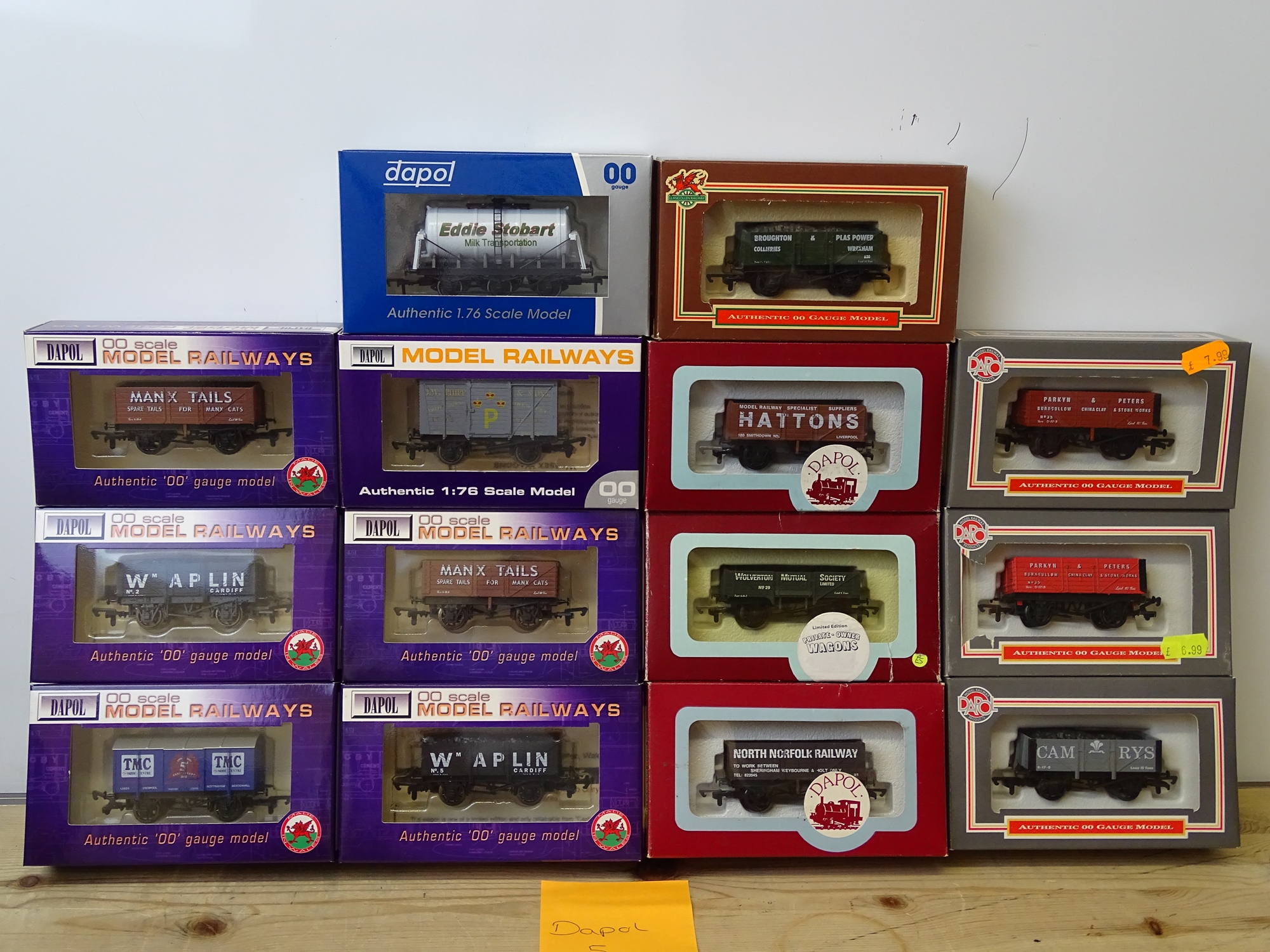 OO GAUGE MODEL RAILWAYS: A group of boxed DAPOL wagons - all limited editions - as lotted - VG/E