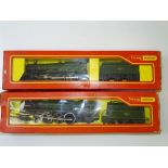 OO GAUGE MODEL RAILWAYS: A pair of TRI-ANG - HORNBY steam locomotives to include an R259 'Britannia'