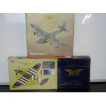 A group of CORGI Aviation Archive 1:72 and 1:144 Scale Diecast Fighter Aircraft to include