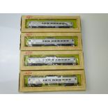 HO GAUGE MODEL RAILWAYS: A group of American outline Budd diesel railcars by ATT, to included