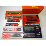 OO GAUGE MODEL RAILWAYS: A mixed group of rolling stock by HORNBY, LIMA and BACHMANN - G/VG in G
