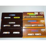 Z GAUGE MODEL RAILWAYS: A trio of Swiss Outline MARKLIN wagon packs comprising: 8201, 8210 and