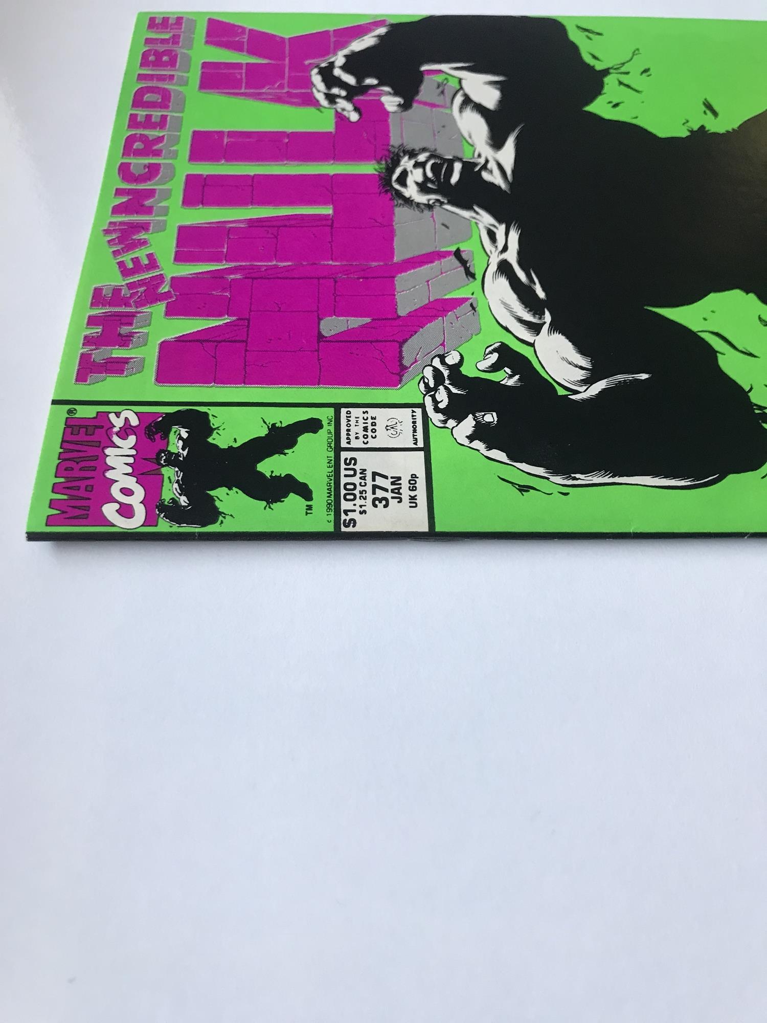 HULK # 377 (1991 FIRST PRINT - MARVEL - Cents/Pence Copy) - Classic cover - First Professor Hulk + - Image 6 of 7