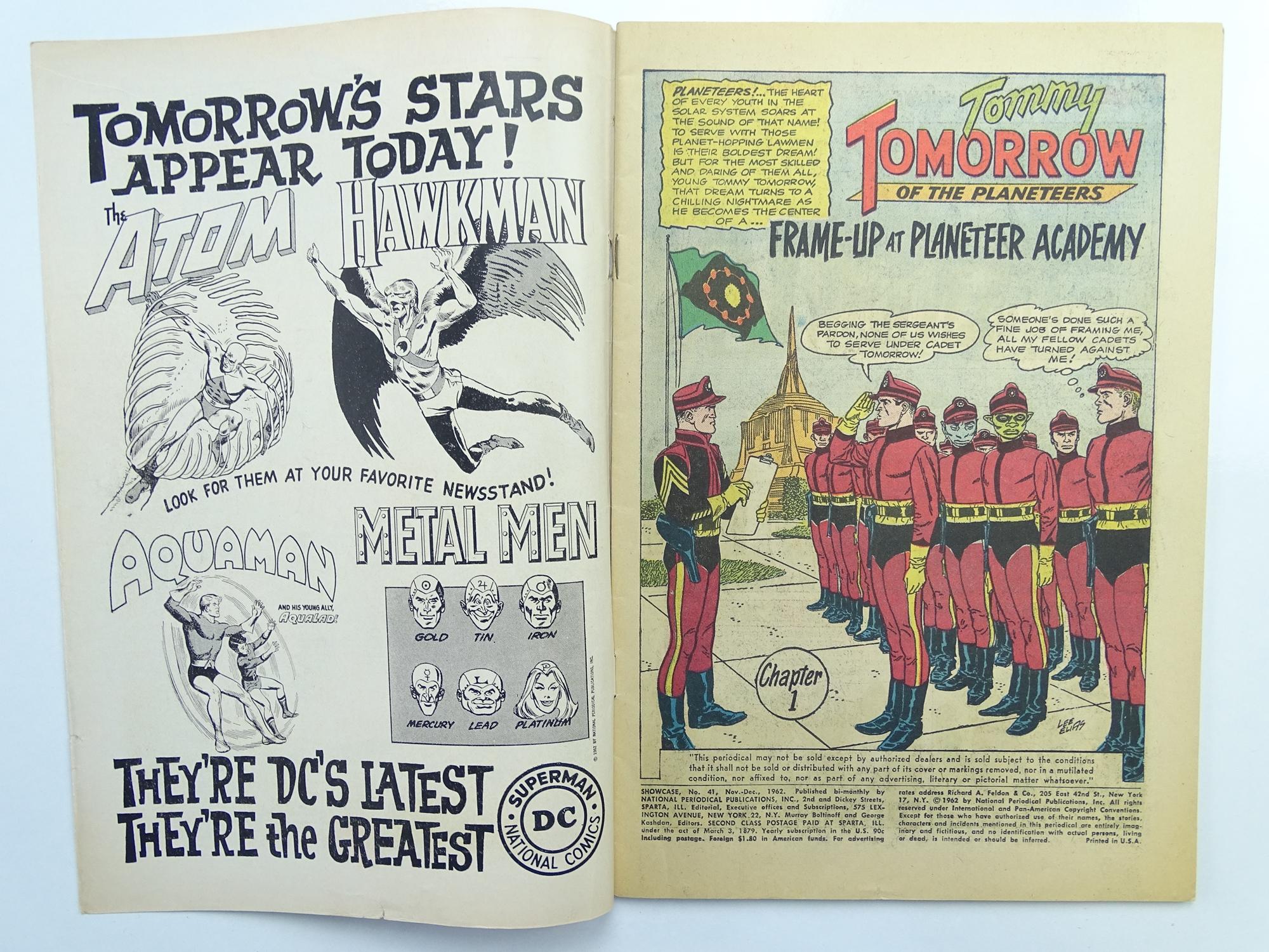 SHOWCASE: TOMMY TOMORROW # 41 (1962 - DC - Cents Copy) - New costume and origin of Tommy - Image 3 of 7