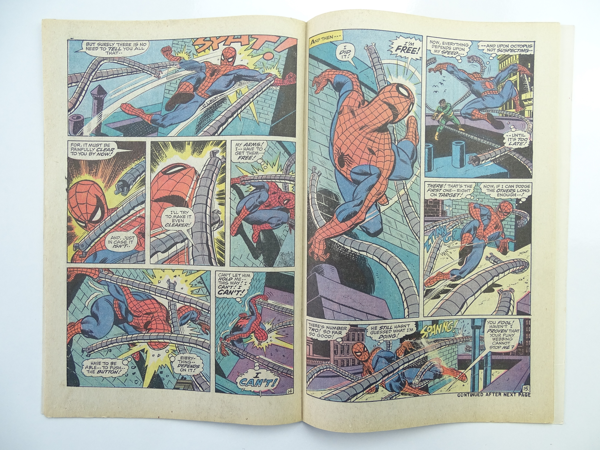 AMAZING SPIDER-MAN # 90 - (1970 - MARVEL - Cents Copy with Pence Stamp) - 'Death' of Captain Stacy + - Image 5 of 7