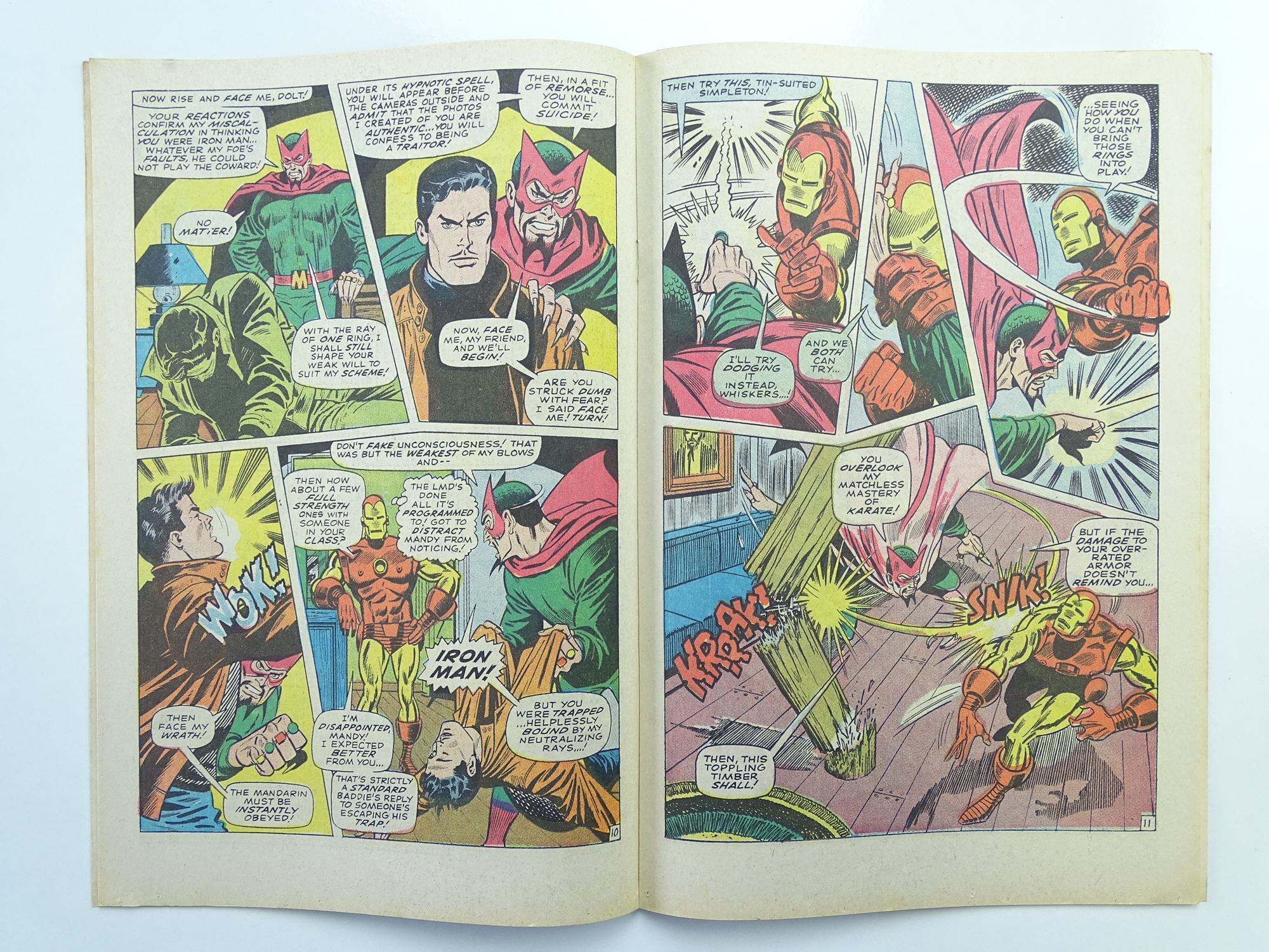 IRON MAN # 11 (1969 - MARVEL - Cents Copy with Pence Stamp) - Iron Man vs. Mandarin - George - Image 5 of 7