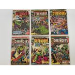 DEFENDERS # 18, 19, 20, 21, 22, 23 (Group of 6) - (1974/75 - MARVEL Pence Copy) - Flat/Unfolded -