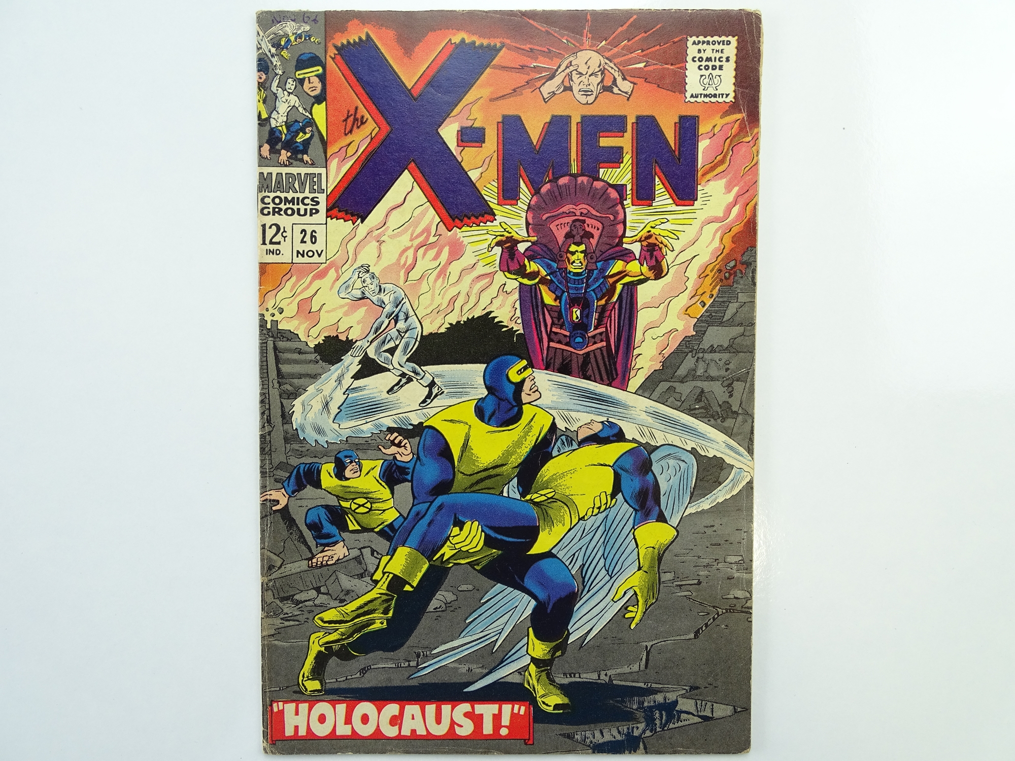 UNCANNY X-MEN # 26 - (1966 - MARVEL - Cents Copy) - X-Men battle Kukulcan (El Tigre) - Flat/Unfolded