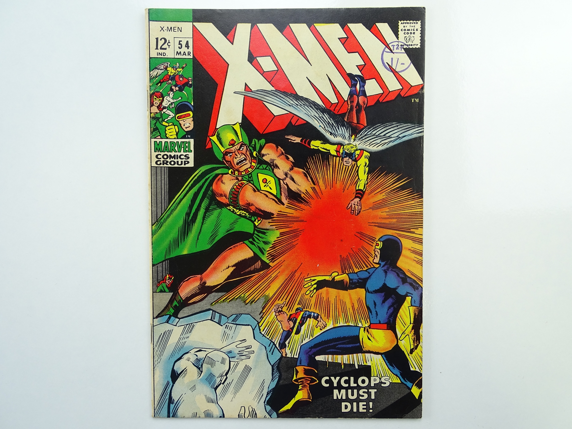 UNCANNY X-MEN # 54 - (1969 - MARVEL - Cents Copy with Pence Stamp) - First appearance of Alex