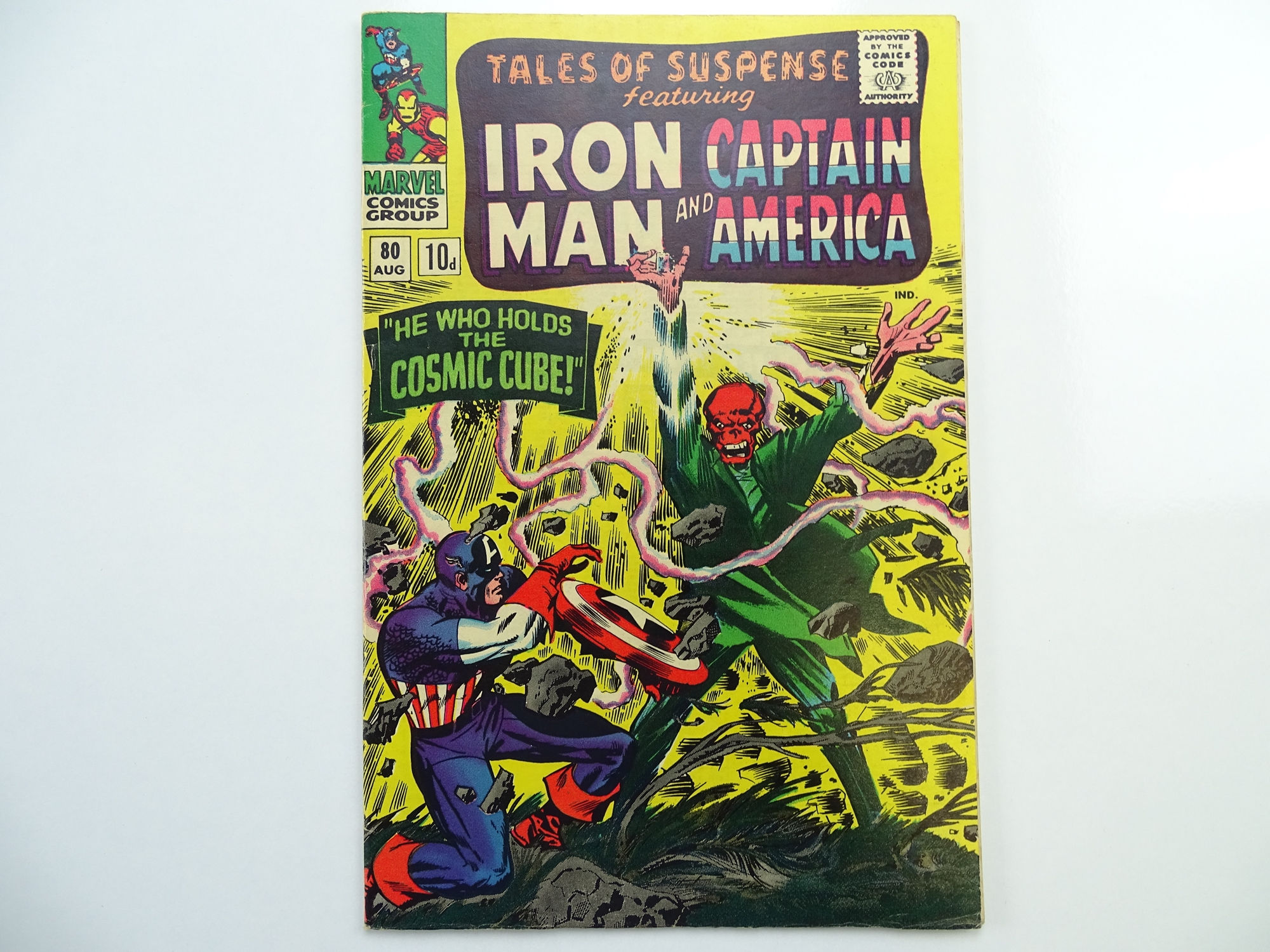 TALES OF SUSPENSE # 80 (1966 - MARVEL - Pence Copy) - Classic Red Skull cover by Jack Kirby - The