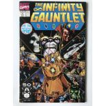 INFINITY GAUNTLET # 1 (1991 - MARVEL - Cents/Pence Copy) - Thanos appearance - Jim Starlin story