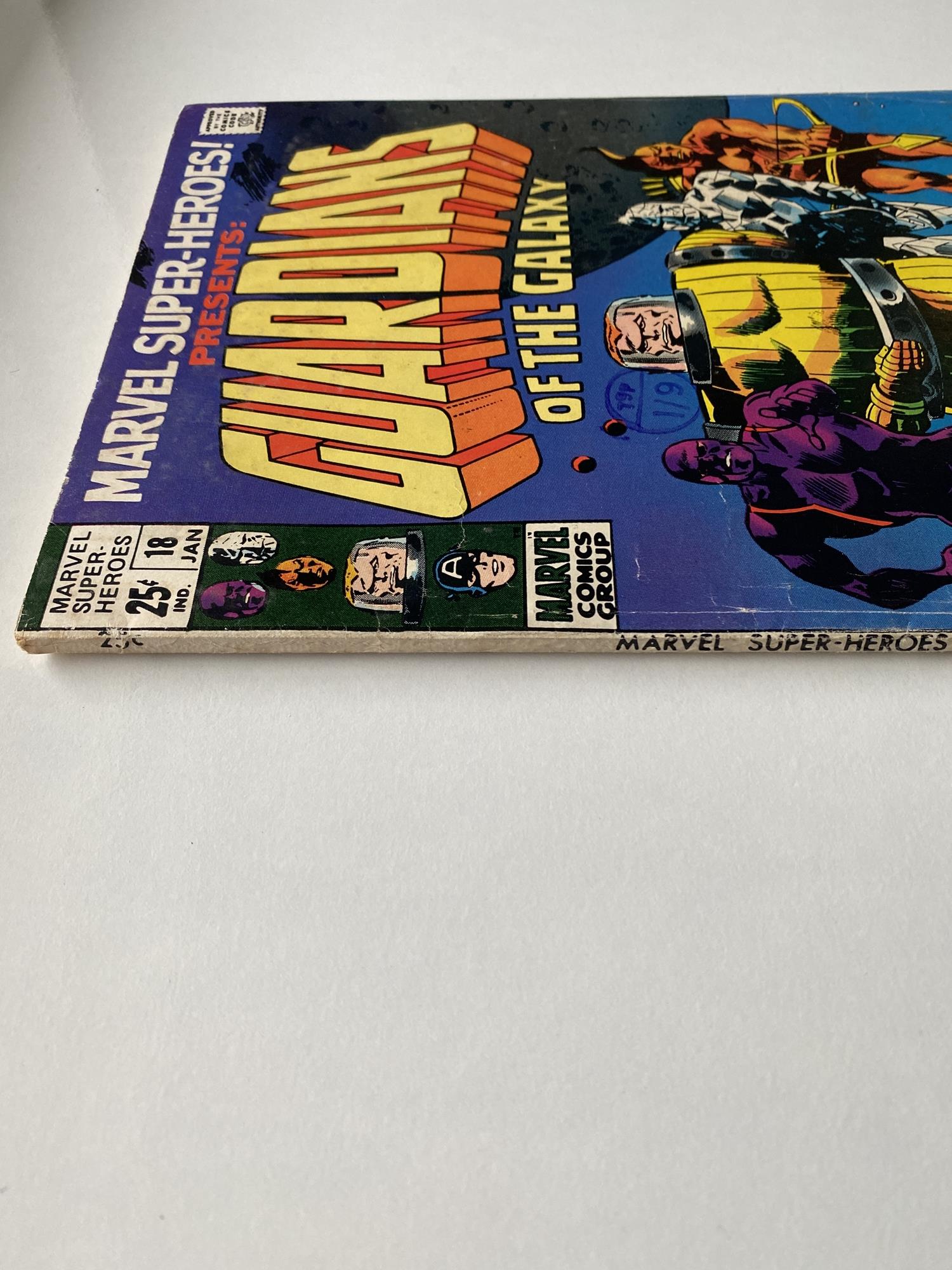 MARVEL SUPER HEROES: GUARDIANS OF THE GALAXY # 18 (1968 - MARVEL - Cents Copy with Pence Stamp) - - Image 6 of 7