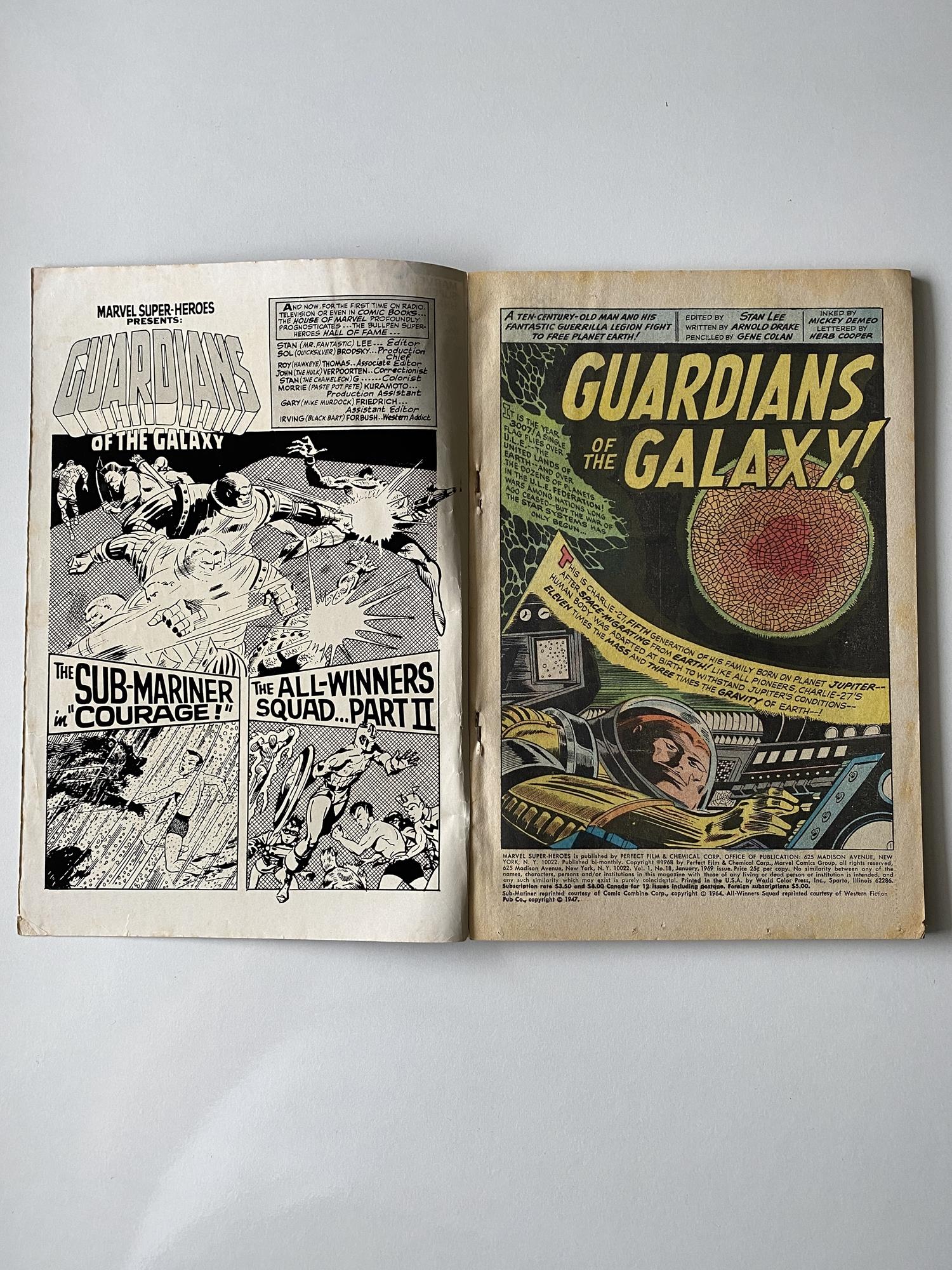 MARVEL SUPER HEROES: GUARDIANS OF THE GALAXY # 18 (1968 - MARVEL - Cents Copy with Pence Stamp) - - Image 3 of 7