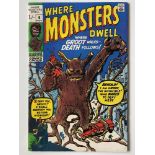 WHERE MONSTERS DWELL # 6 (GROOT) - (1970 - MARVEL - Pence Copy) - First reprint appearance of